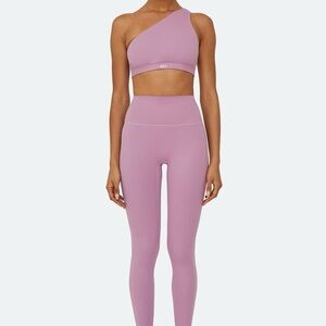 SET Active One-Shoulder Luxform Lilac Legging/Bra Set